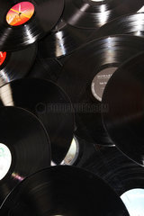 Berlin  Deutschland  ein Haufen alter Schallplatten