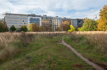 Berlin  Deutschland  der ehemalige Mauerstreifen zwischen Mitte und Kreuzung im Bereich Alte Jakobstr.