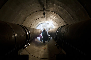 Berlin  Deutschland  Besichtigung des neuen Fernwaerme-Tunnel von Vattenfall
