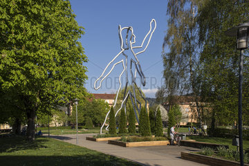 Skulptur in Offenburg: Freiheit - maennlich/weiblich