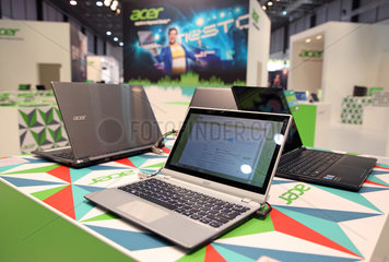 Berlin  Deutschland  Notebooks des Computerunternehmens Acer auf der IFA 2013