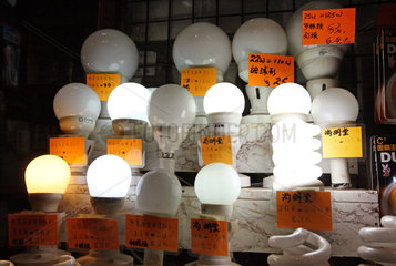 Hong Kong  China  Energiesparlampen