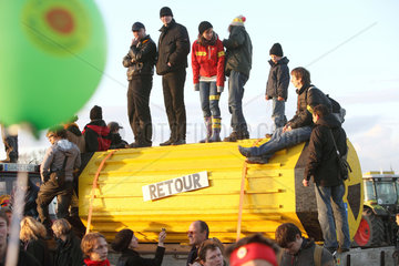 Splietau  Deutschland  Protestkundgebung gegen den Castortransport nach Gorleben