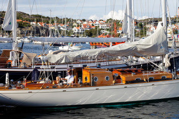 Marstrand  Schweden  Segelyachten im Hafen der Insel Marstrandsoe