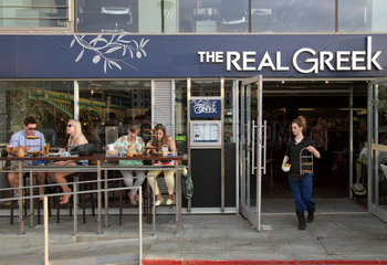 London  Grossbritannien  griechisches Restaurant  The Real Greek  an der Themse