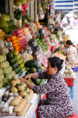 Ho-Chi-Minh-Stadt  Vietnam  Obst uns Gemuese auf dem Markt