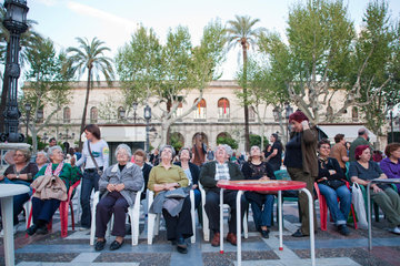 Sevilla  Spanien  Anwohner des San Bernardo-Viertels protestieren gegen Spekulanten