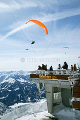 Oberstdorf  Deutschland  Blick vom Nebelhorn ueber die Allgaeuer Alpen