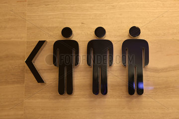 Hong Kong  China  Piktogramm Herren-WC links