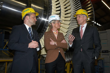 Berlin  Deutschland  Presserundgang durch das Gasturbinenwerk Berlin der Siemens AG