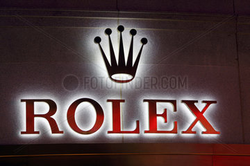Hong Kong  China  Logo des Uhrenherstellers Rolex