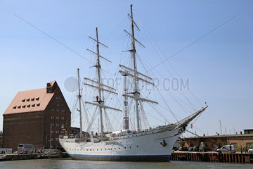 Stralsund  Deutschland  das ehemalige Segelschulschiff Gorch Fock I im Hafen