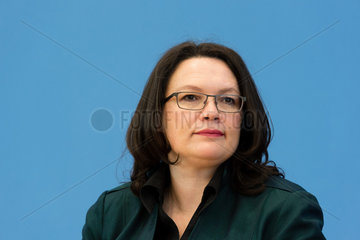 Berlin  Deutschland  Andrea Nahles  SPD  Bundesarbeitsministerin