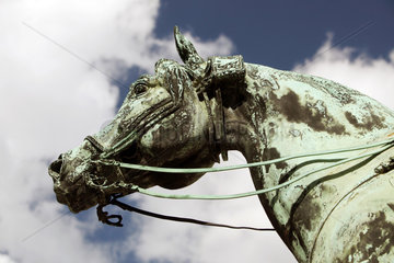Budapest  Ungarn  Pferdekopf eines Reiterstandbildes