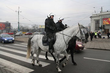 Posen  Polen  Reiterstaffel der Bereitschaftspolizei