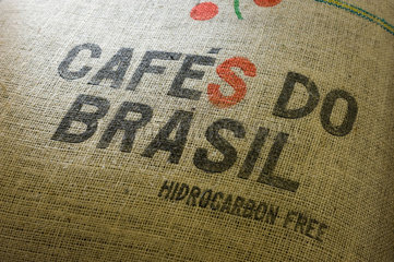 Berlin  Deutschland  Kaffeesack mit der Aufschrift Cafes do Brasil