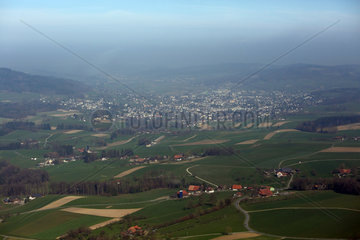 Beromuenster  Schweiz  Luftaufnahme der Stadt