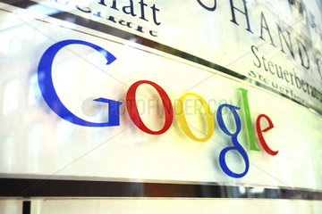 Google Firmenschild der Niederlassung in Deutschland
