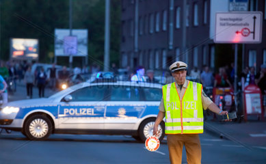 Muenster  Deutschland  Polizeieinsatz bei Fussballspielen