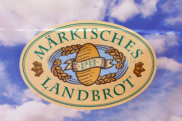 Berlin  Deutschland  Firmenschild von Maerkisches Landbrot auf der Gruenen Woche