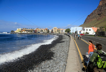 Valle Gran Rey  Spanien  Strand am Ortsteil La Playa auf der Insel La Gomera