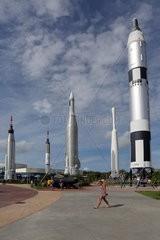 Merritt Island  Vereinigte Staaten von Amerika  der Rocket Garden im Besucherkomplex des Kennedy Space Center