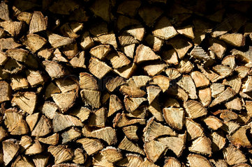 Bosco/Gurin  Schweiz  aufgestapelte Holzscheite