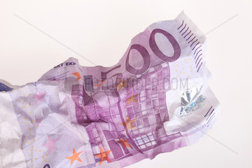 Berlin  Deutschland  zerknitterter 500-Euroschein