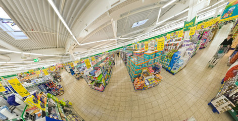 Supermarkt-Panorama in Blomberg