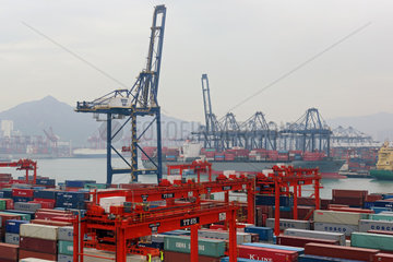Hong Kong  China  der Hongkong International Terminal  Container Hafen