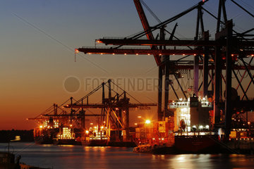 Hamburger Hafen  Containerumschlag Burchardkai
