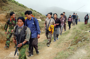 Nepal Maoist Rebels - Welcome gate