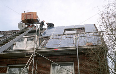 Solardach Installation