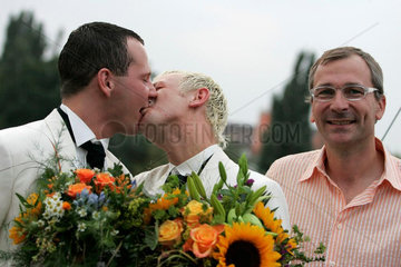 Homosexuellen Hochzeit beim Gruenen-Wahlakmpf