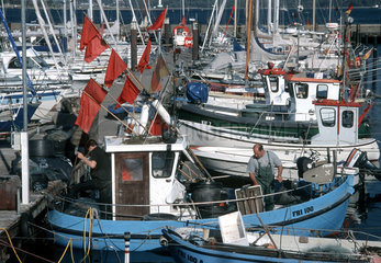 Fischer im Yachthafen Kiel