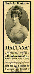erster BH  Marke Hautana  Werbung 1915