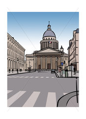 Illustration of the Pantheon in Paris  France