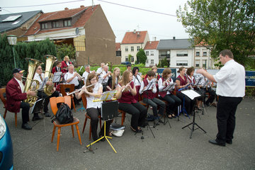 Beckingen  Deutschland  der Lyra Musikverein bei einer Wahlkampfveranstaltung