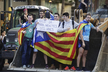 Girona  Katalonien  Spanien - Demonstration fuer die Unabhaengigkeit