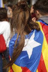 Barcelona  Katalonien  Spanien - Demonstration fuer die Unabhaengigkeit