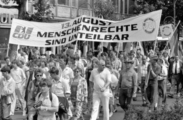 CDU-Demonstration gegen die Berliner Mauer