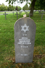 Neuville-St-Vaast  Frankreich  Grab eines juedischen Gefallenen auf der deutschen Kriegsgraeberstaette Neuville-St-Vaast