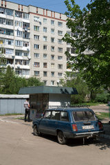 Lemberg  Ukraine  Stadtteil mit Hochhaussiedlungen