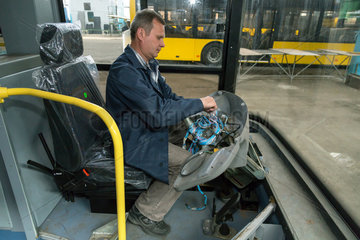 Lemberg  Ukraine  LAZ ist ein Hersteller von Omnibussen und Oberleitungsbussen
