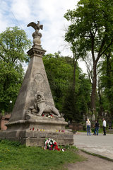 Lemberg  Ukraine  Grab von Juliusz Konstanty Ordon auf dem Lytschakiwski-Friedhof