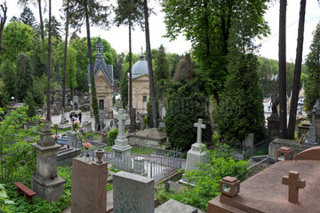 Lemberg  Ukraine  Graeber auf dem Lytschakiwski-Friedhof
