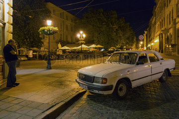 Lemberg  Ukraine  Taxifahrer am Stary Rynok
