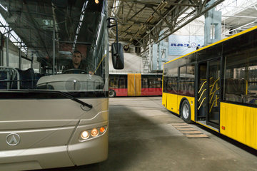 Lemberg  Ukraine  LAZ ist ein Hersteller von Omnibussen und Oberleitungsbussen