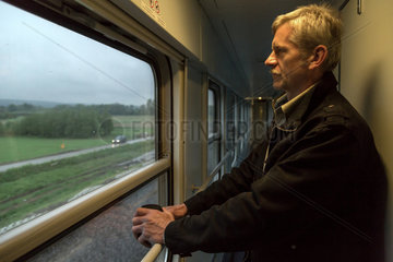 Tarnau  Polen  Passagier in einem Fernzug
