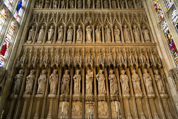 Oxford  Grossbritannien  Heiligendarstellungen am Altar der Kapelle des New College
